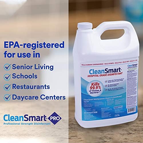 CleanSmart Hospital Grade Disinfectant, Kills 99.9% of Viruses and Bacteria, Hypochlorous Acid