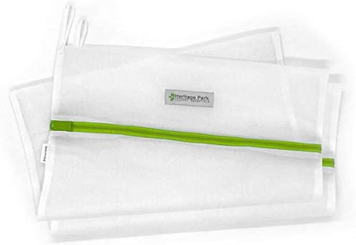 Heritage Park Fine Mesh Laundry Bags - Micro Mesh for Safely Washing Delicates - Gusseted Bottom