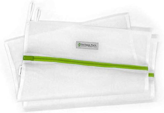 Heritage Park Fine Mesh Laundry Bags - Micro Mesh for Safely Washing Delicates - Gusseted Bottom