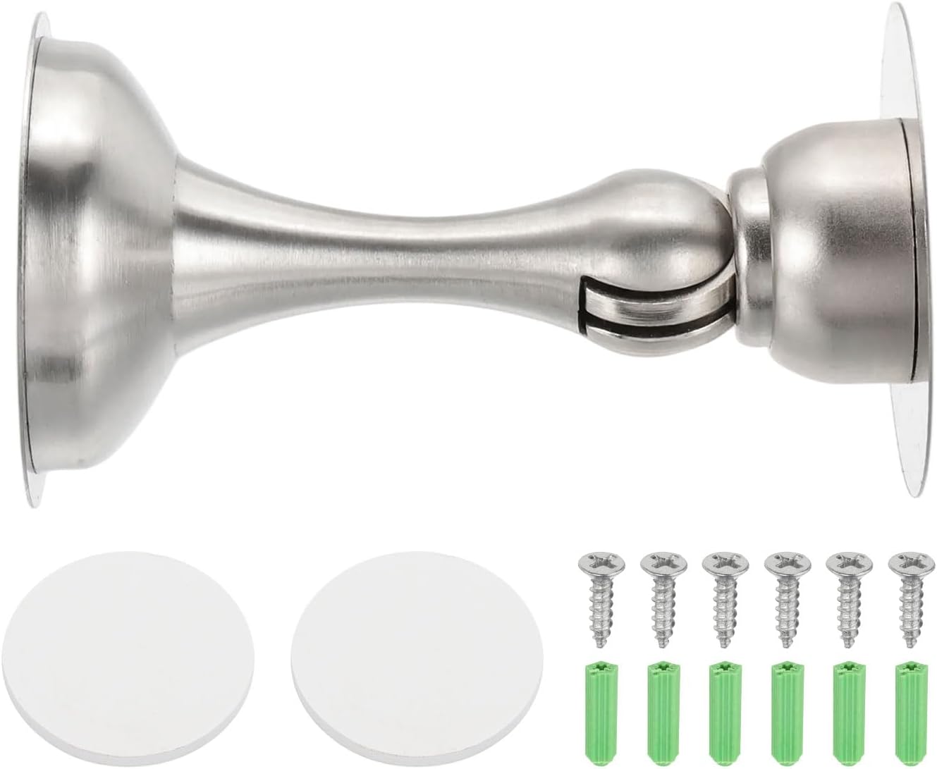 MECCANIXITY Magnetic Door Stoppers Stainless Steel Door Stops, Wall Floor Mounted Doors Holder Keep