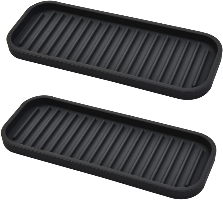Silicone Sponge Holder Kitchen Sink Organizer Tray Dish Caddy Soap Dispenser, Scrubber Spoon