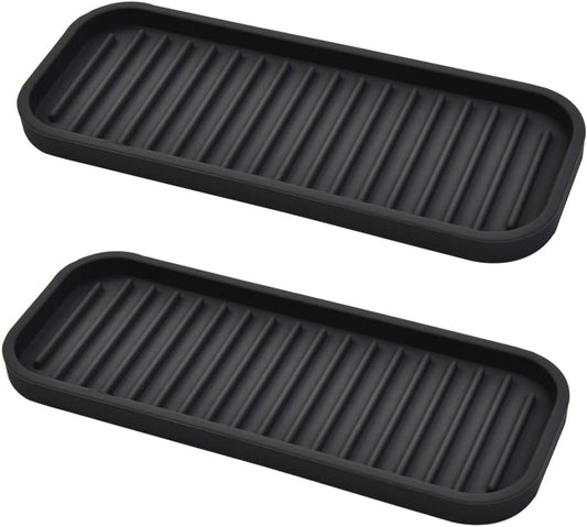 Silicone Sponge Holder Kitchen Sink Organizer Tray Dish Caddy Soap Dispenser, Scrubber Spoon