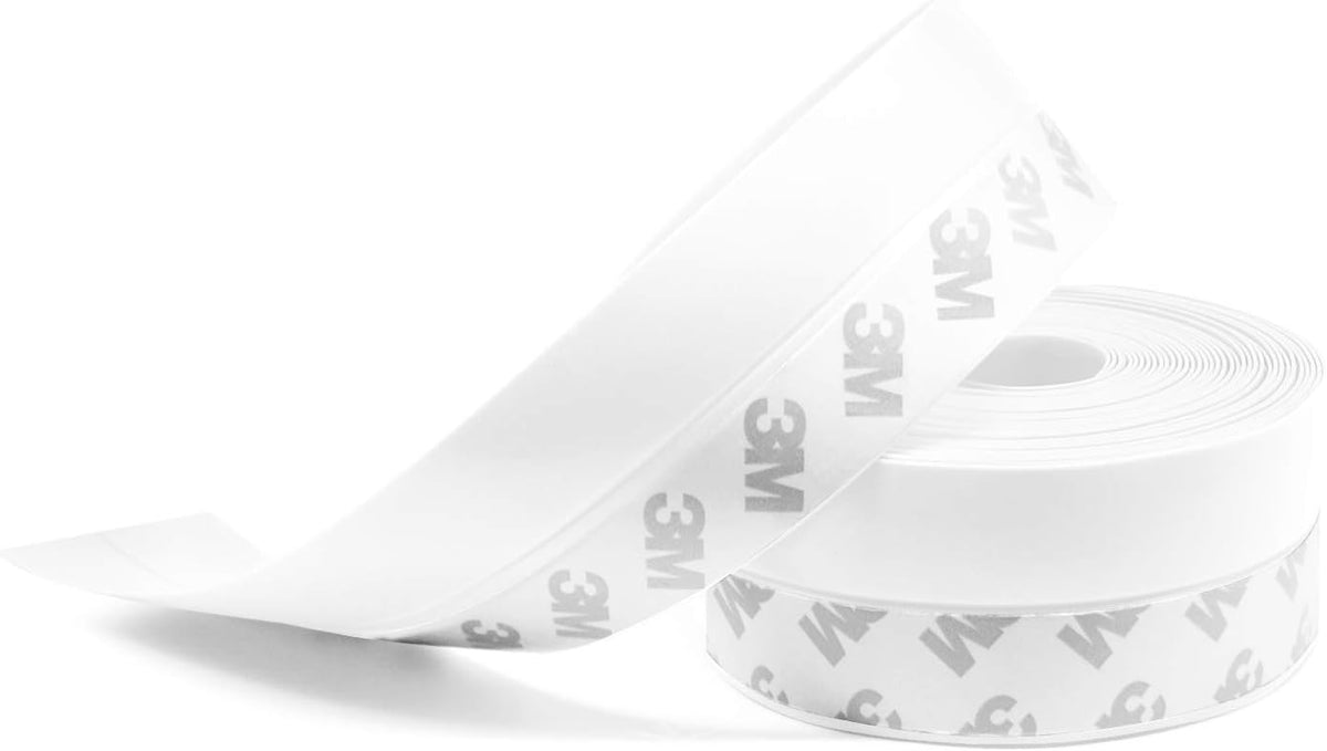 TAROSE Weather Stripping, 33 Feet Weather Seal Strip, Adhesive Silicone Tape (White, 25MM) for
