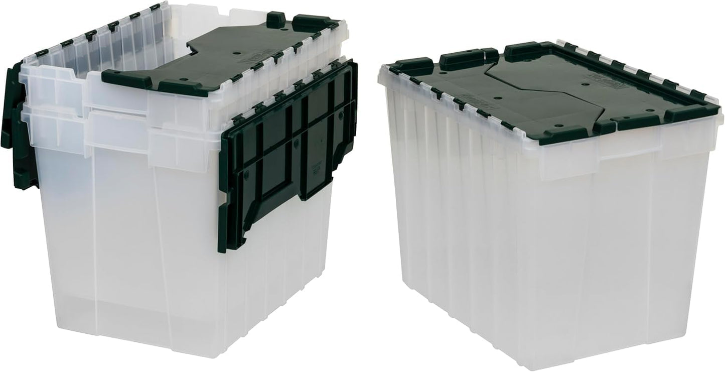 Akro-Mils KeepBox 18 Gallon Storage Container, Nesting and Stackable Plastic Storage Box with Lid