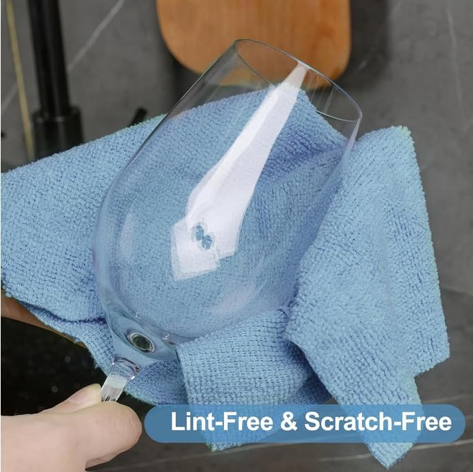 Microfiber Cleaning Cloth Roll, 20 Pack Reusable Tear Away Towels, 9.8" x 9.8", Cleaning Supplies