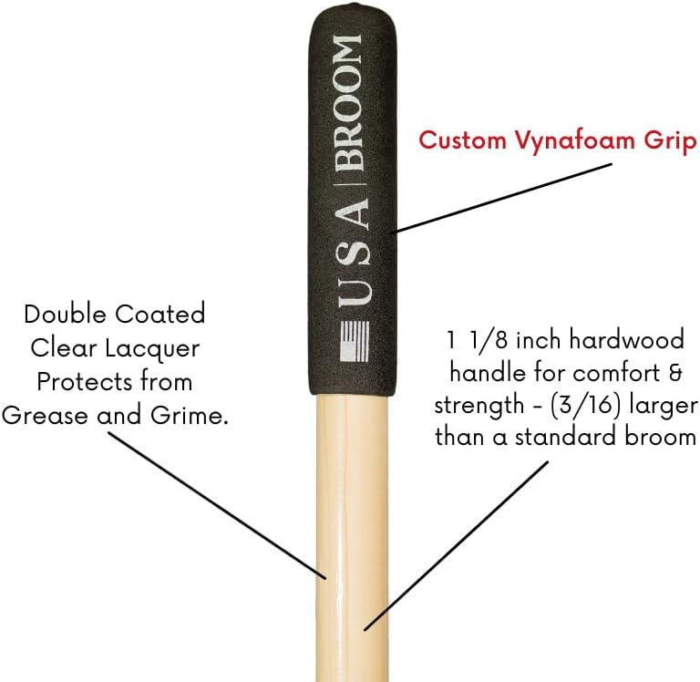 4 Pack Bundle- 24" Soft Sweep Indoor Push Broom with 60" Handle. Ideal for Epoxy & Polished Floors.