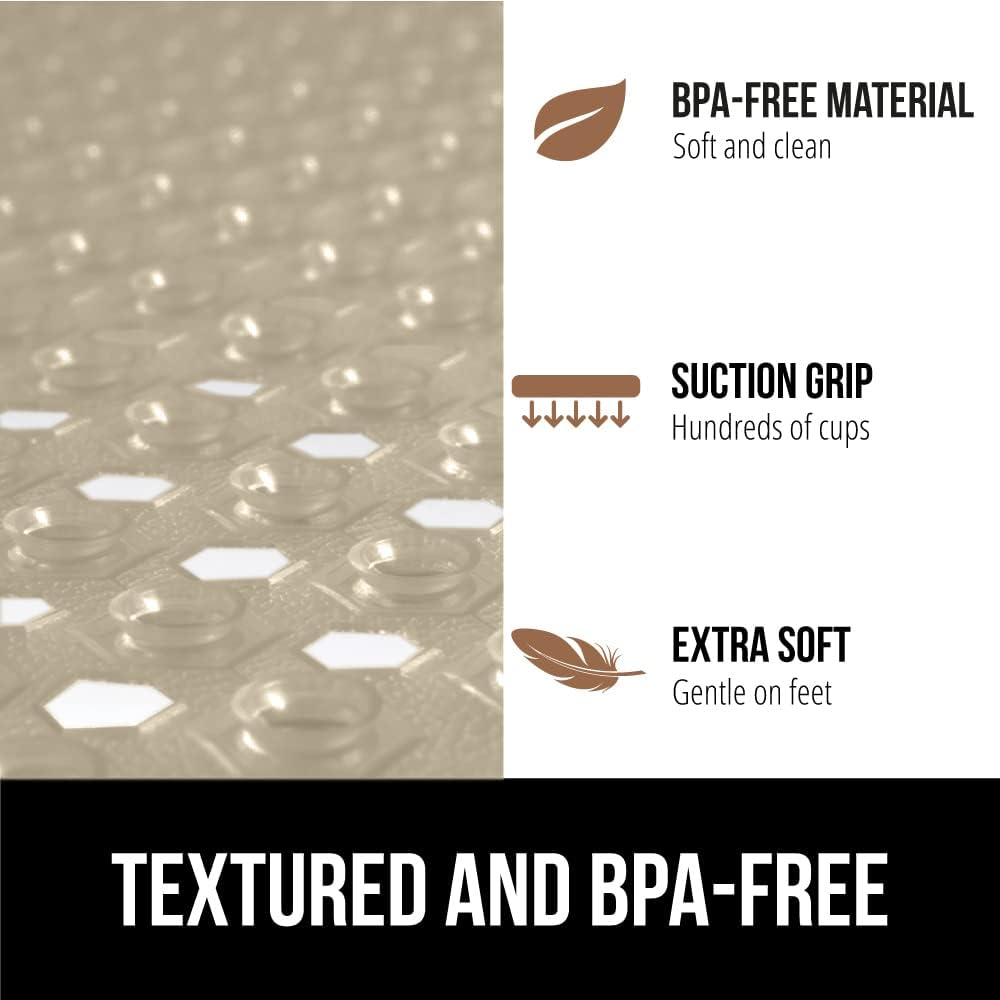 GORILLA GRIP Patented Square Shower Stall Mat, Small Bathtub Floor Mats for Stand Up Showers