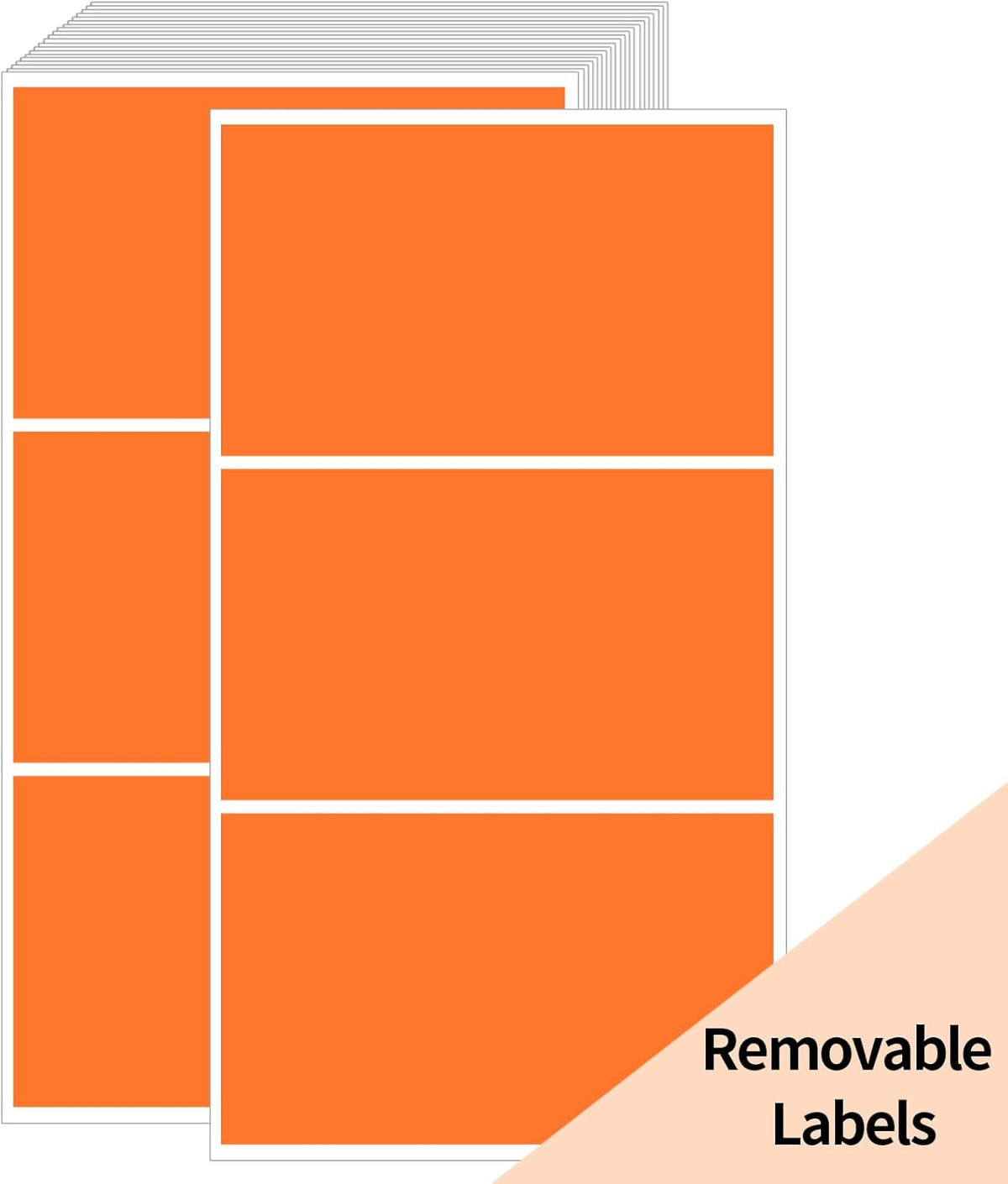 STARLIBOO Removable Colored Labels Stickers, 3X5 Inch Removable Large Label Stickers for Moving