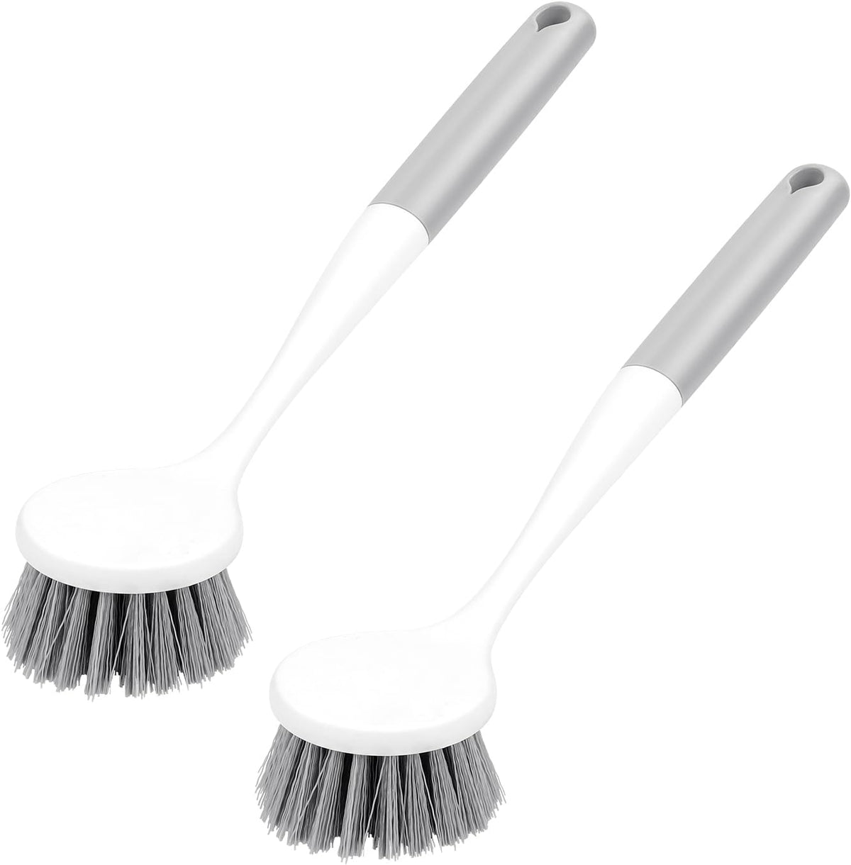 2 Pack Kitchen Scrub Brushes for Cleaning Dish Brush with Handle for Pans, Pots, Kitchen Sink
