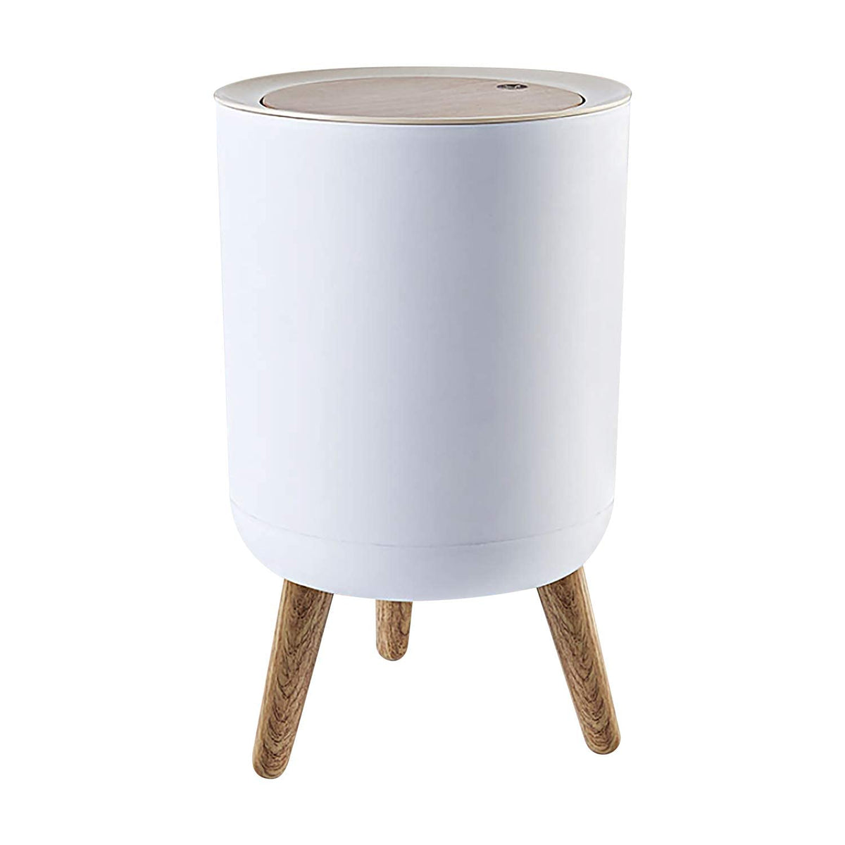 Trash can，7Liter/1.8 Gallon Garbage can with Press top Lid，Nordic Modern Waste Basket，Plastic Trash
