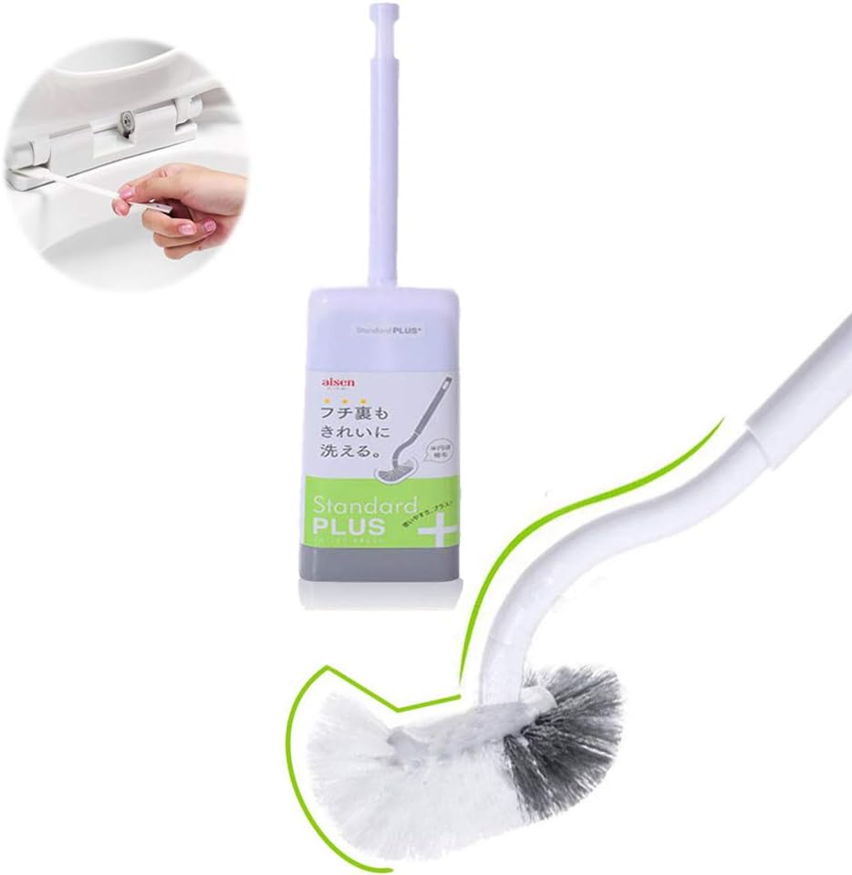 Marbarsse Bathroom Toilet Bowl Brush and Holder, Curved Design Toilet Brush for Deep Cleaning Under