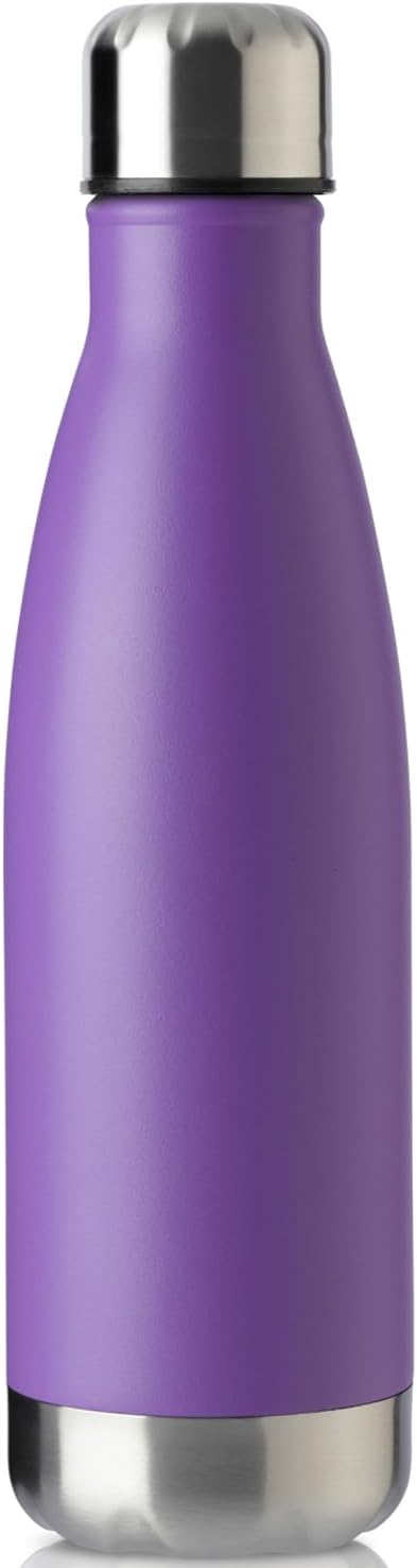 MEWAY 17oz Sport Water Bottle Vacuum Insulated Stainless Steel Leak-Proof Double Wall Cola Shape