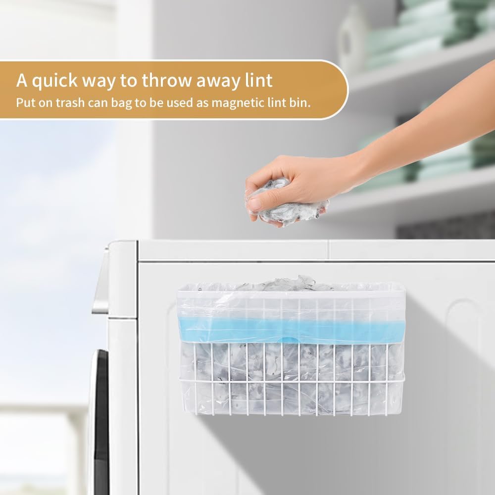 Magnetic Dryer Ball Holder for Laundry Room Organization and Storage, Magnetic Lint Bin for Laundry