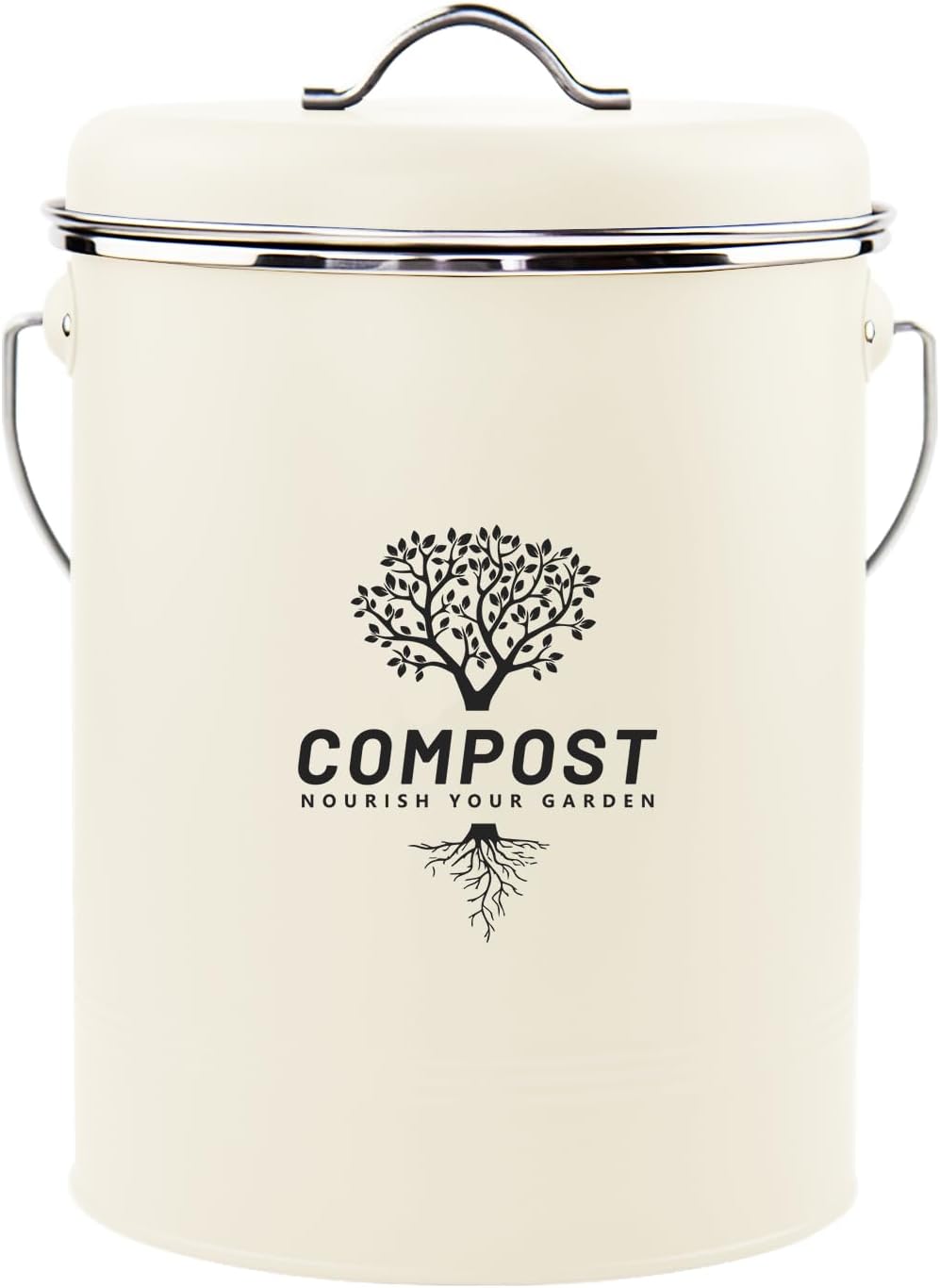 Kitchen Countertop Compost Bin, Odor Resistant Indoor Compost Bin with Lid and Charcoal Filter