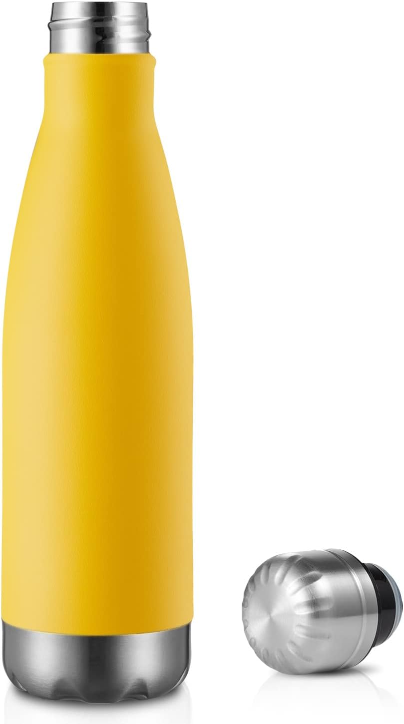 MEWAY 17oz Sport Water Bottle 12 Pack Vacuum Insulated Stainless Steel Leak-Proof Double Wall Cola