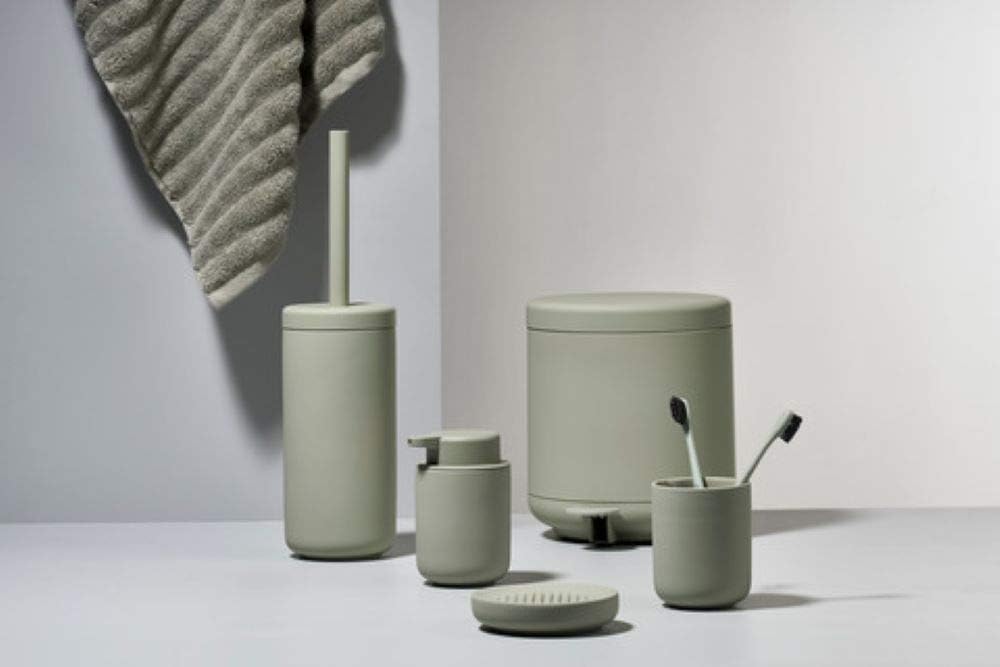 Zone Denmark Nova One Ceramic Toilet Long Brush | with Brush Holder Soft Touch | Enhance Your