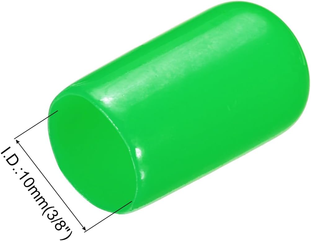 uxcell 20pcs Rubber End Caps 10mm(3/8") ID Vinyl PVC Round Tube Bolt Cap Cover Screw Thread