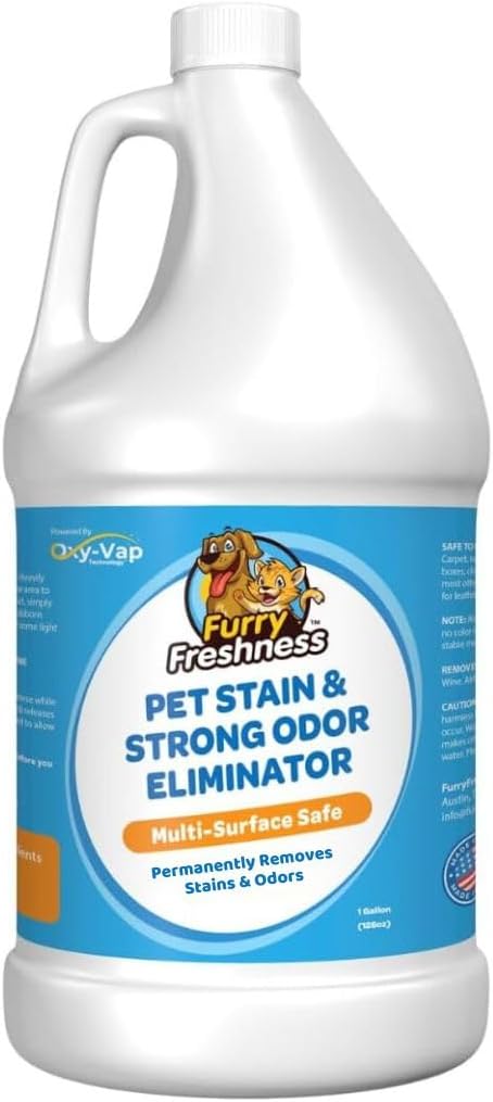 FurryFreshness Extra Strength Cat or Dog Pee Stain & Permanent Odor Remover + Smell Eliminator