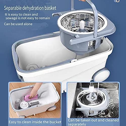 Michao Spin Mop Bucket Deluxe 360 Spinning Floor Cleaning System