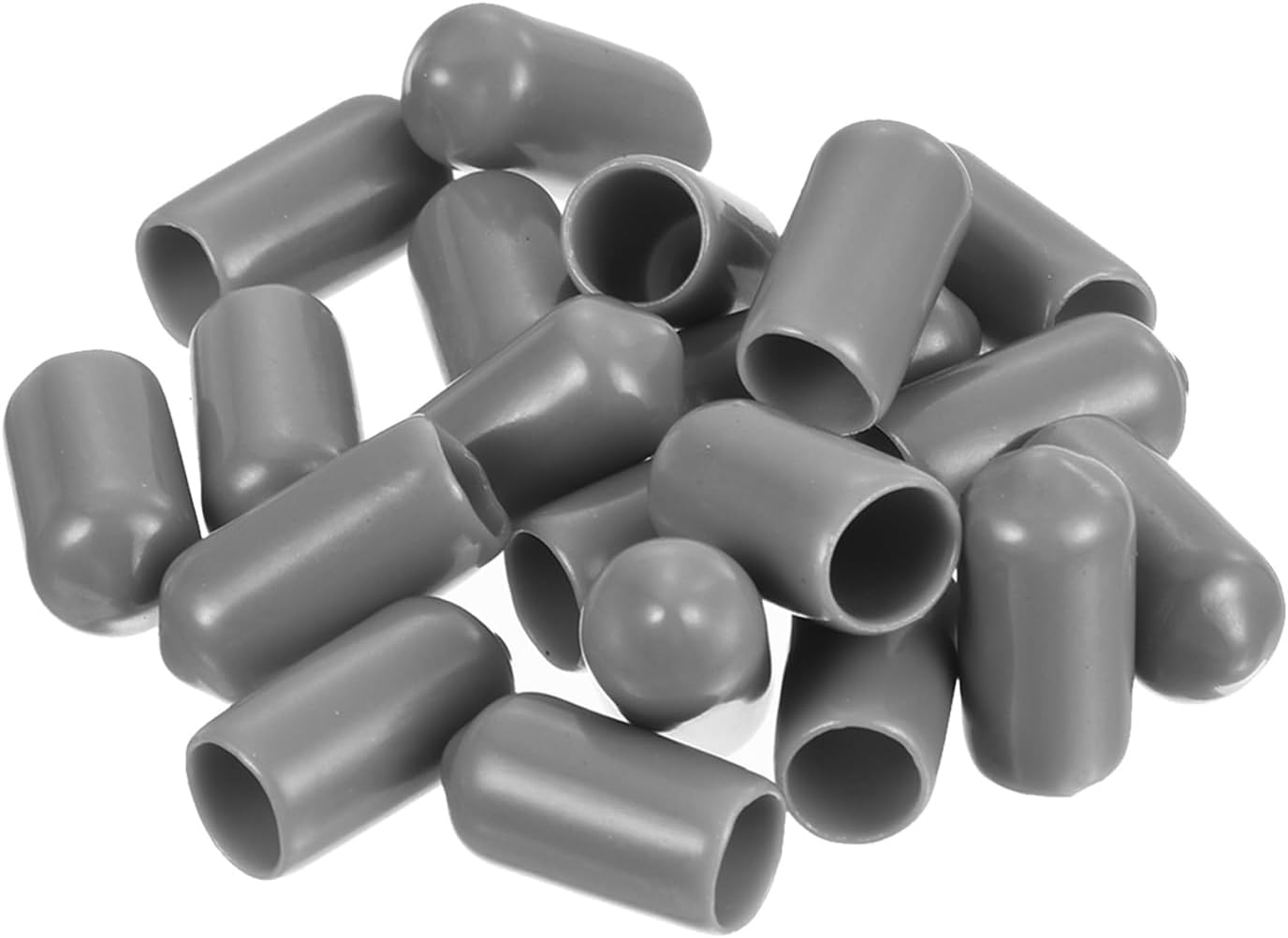 uxcell 20pcs Rubber End Caps Protective Caps 7.5mm ID Vinyl PVC Round Tube Bolt Cap Cover Screw