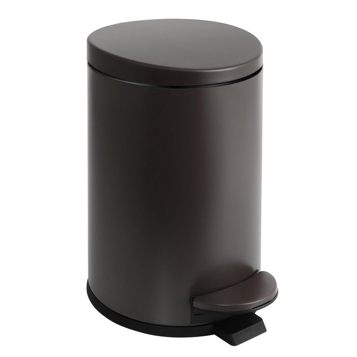 TIPGO Small Trash Can with Lid Soft Close, 4.5 Liters / 1.2 Gallon Bathroom Garbage Can, Mini Step