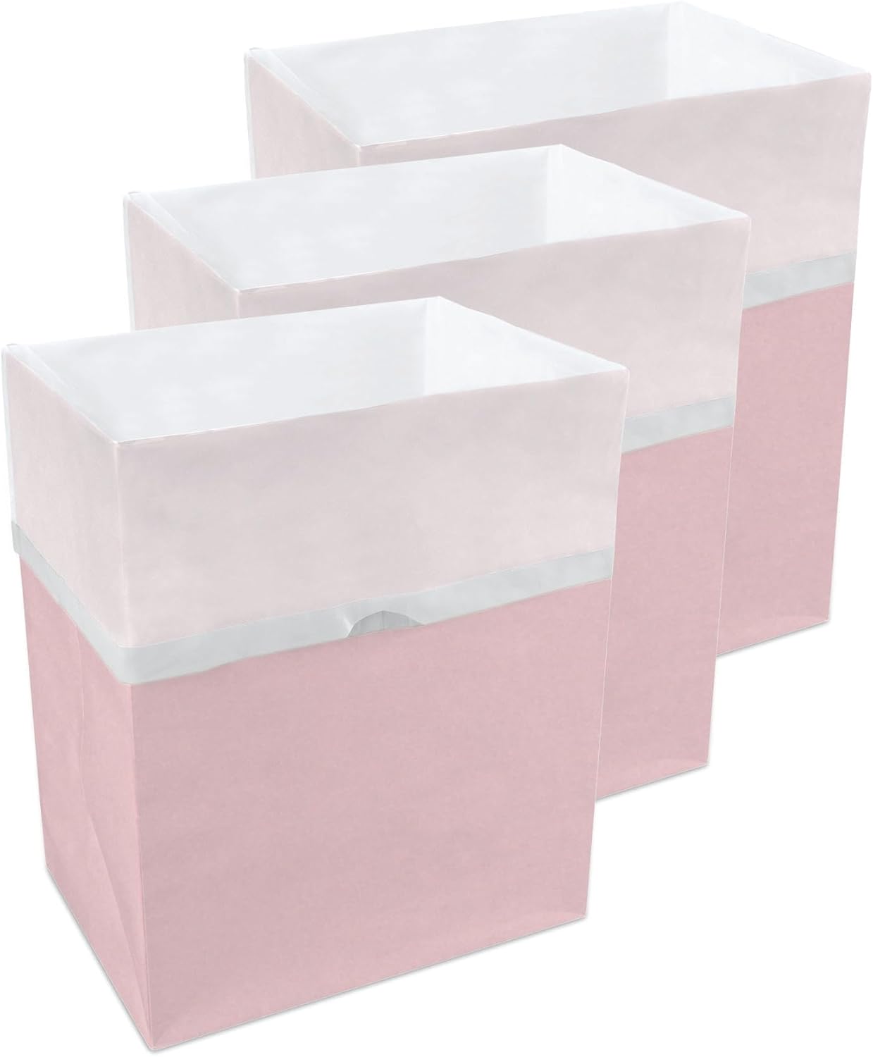 13 Gallon Disposable Pop-Up Trash Cans (3-Pack) with Fitted Bags – Foldable Garbage & Recycling