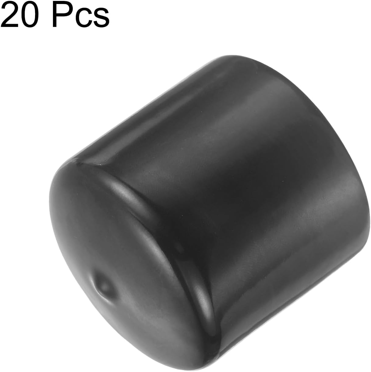 uxcell 20pcs Rubber End Caps 47mm(1 7/8") ID Vinyl Round Tube Bolt Cap Cover Thread Protectors Dark