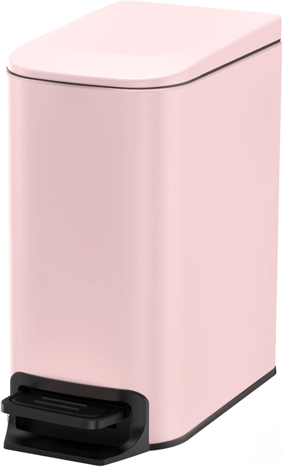 Cesun Small Bathroom Trash Can with Lid Soft Close, Step Pedal, 6 Liter / 1.6 Gallon Stainless