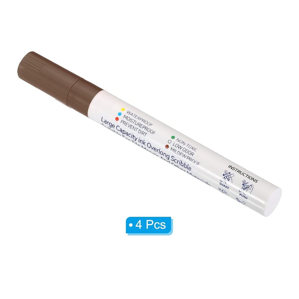 PATIKIL Grout Pen, 4 Pack Dark Brown Tile Marker Waterproof Grout Sealer Pen Tile Repair Pens Paint