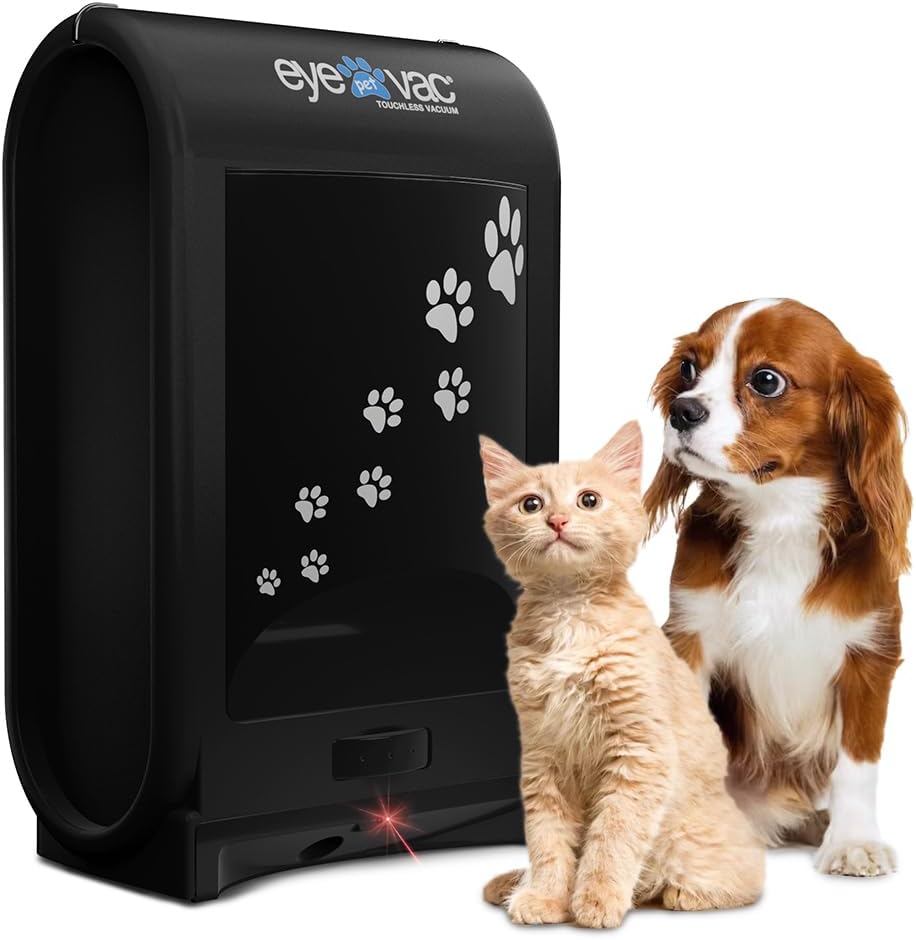 EyeVac Pet Touchless Vacuum Automatic Dustpan - Ultra Fast & Powerful - Great for Sweeping Cat Dog