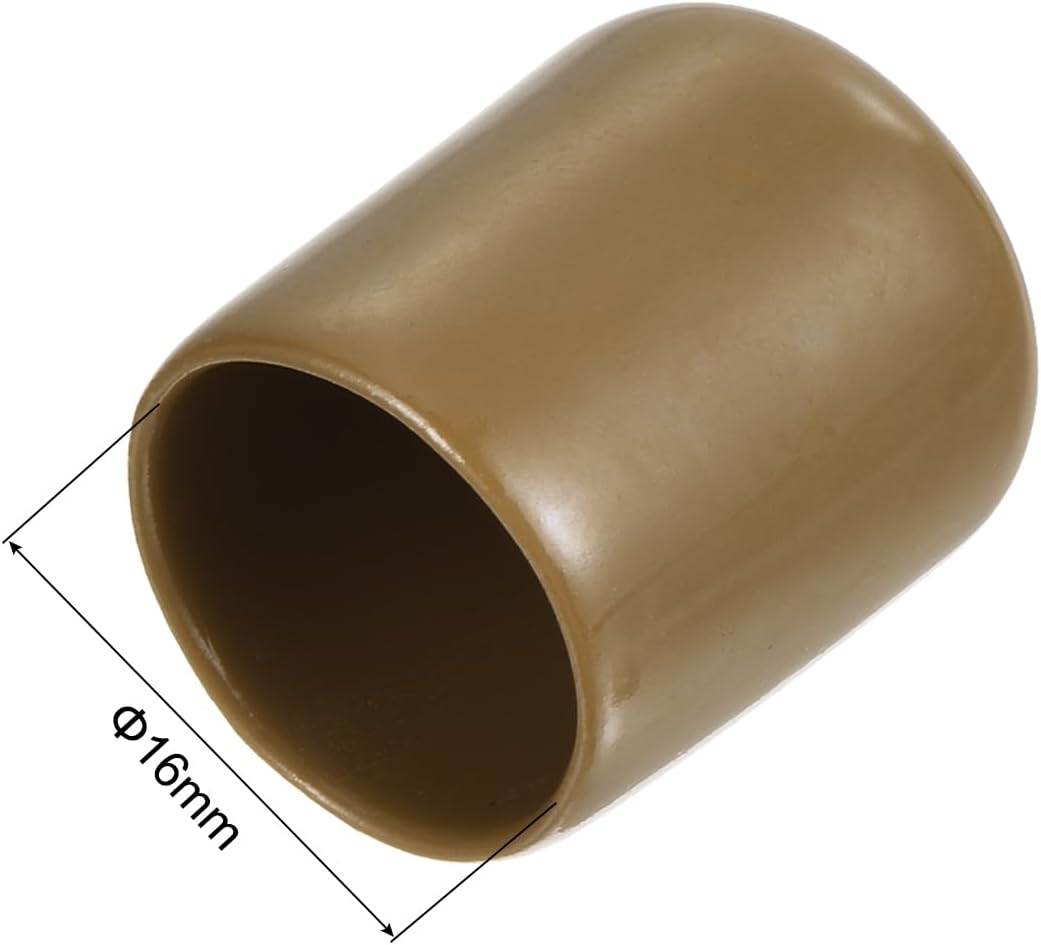 uxcell 20pcs Rubber End Caps 16mm(5/8") ID Vinyl PVC Round Tube Bolt Cap Cover Screw Thread