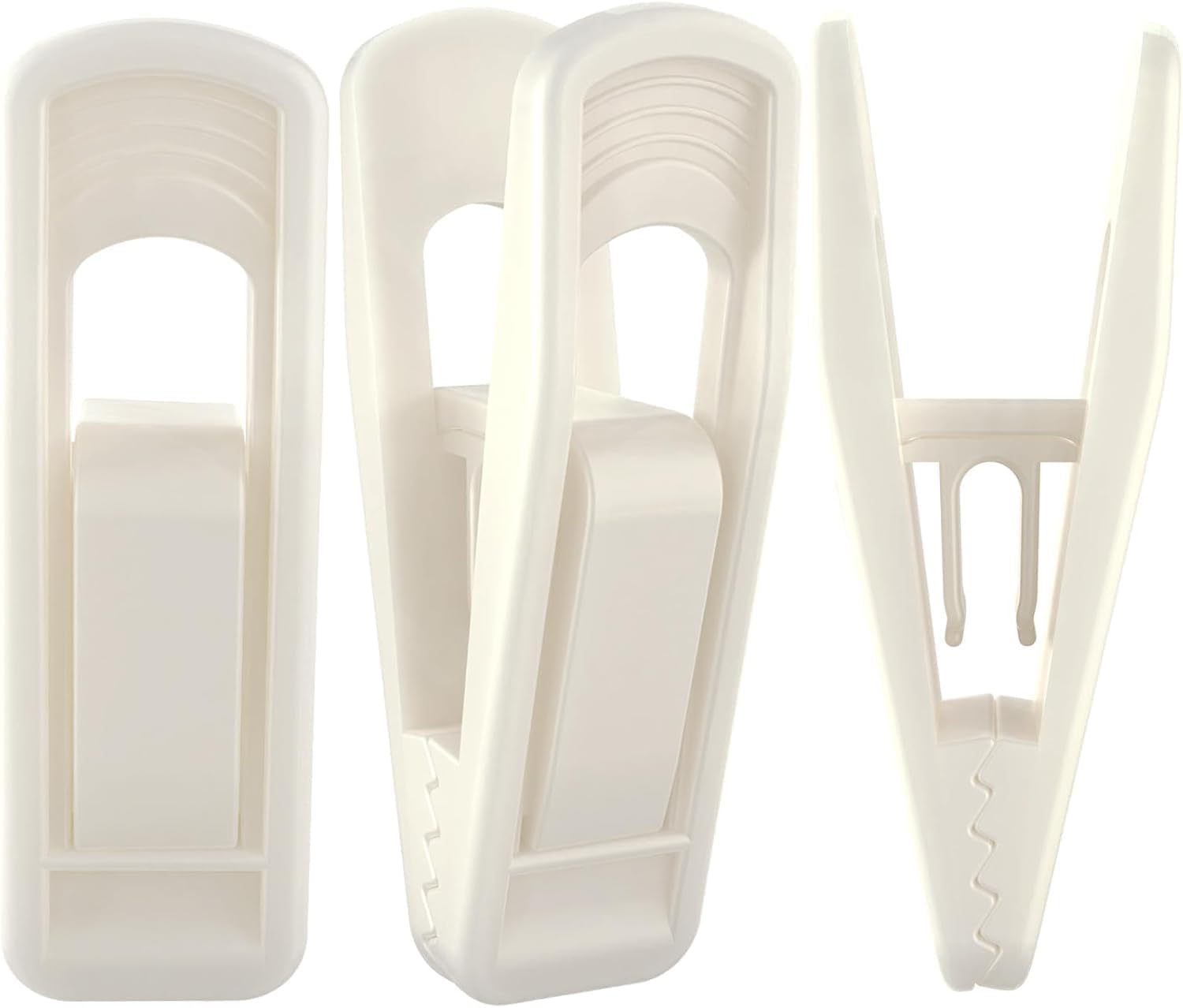 Hanger Clips Perfect for Velvet Hangers (Beige, 80 PCS), Strong Plastic Clips Pant Skirt Hanger