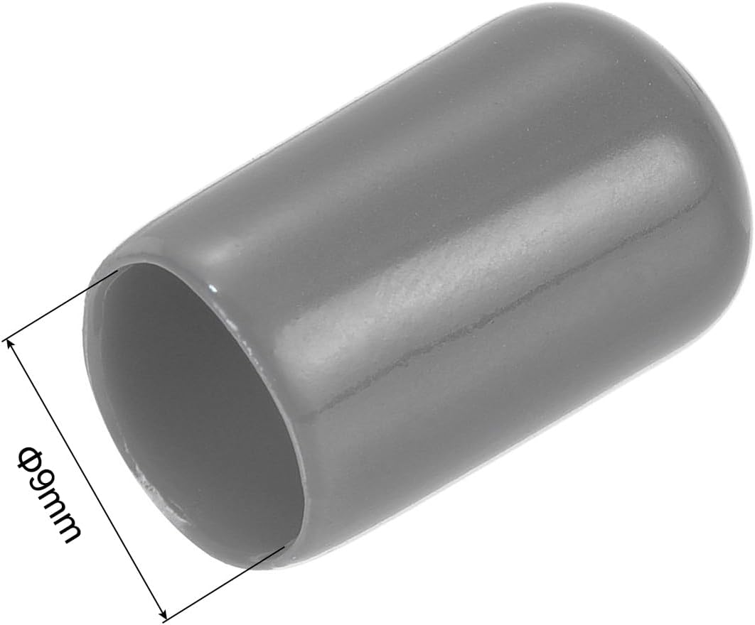 uxcell 20pcs Rubber End Caps 9mm(3/8") ID Vinyl PVC Round Tube Bolt Cap Cover Screw Thread