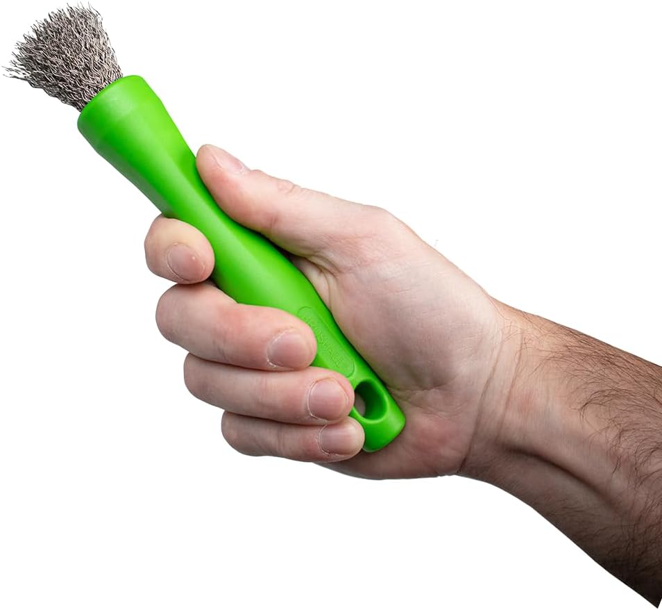 BrushAll® Wire Hand Brush with Ergonomic Handle and Tightly Packed Bristles for Kitchen, Garage