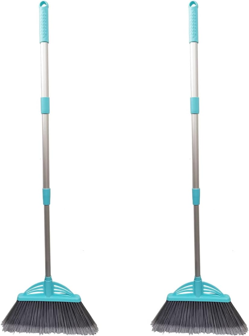 Three-Section Telescopic Aluminum Alloy Rod Long-Handled Broom for Housekeeping Garden Camping