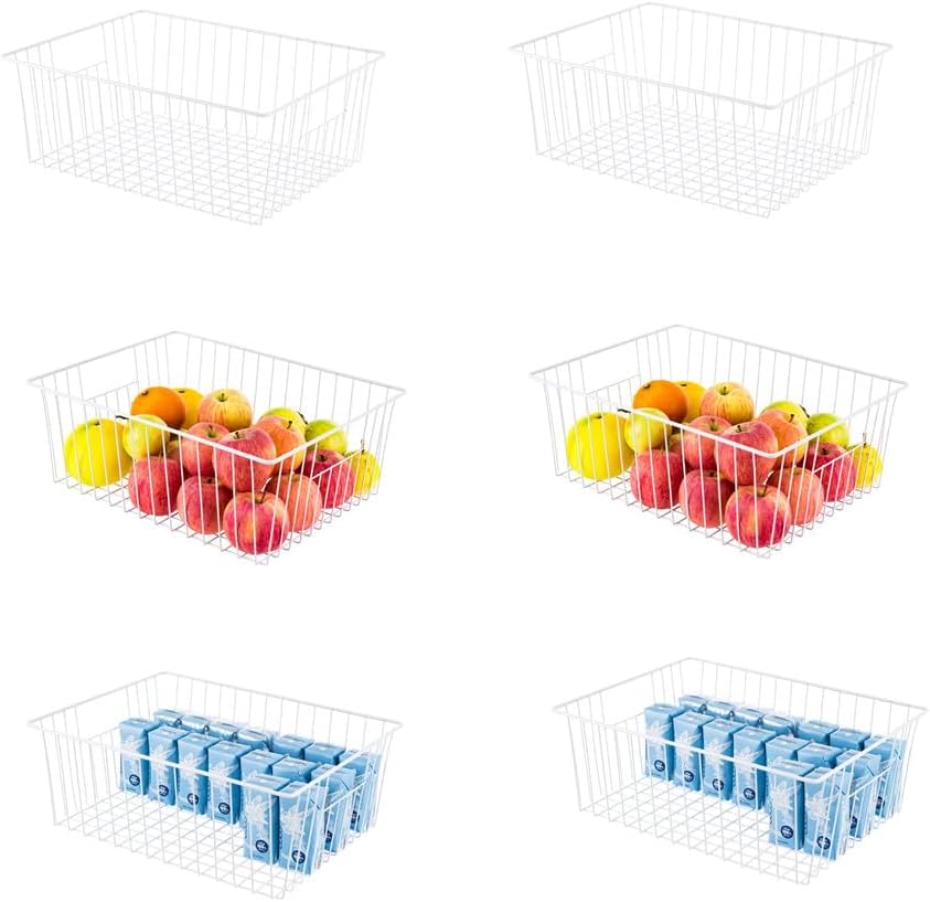16inch Upright Freezer Organizer Baskets for 13-14,16-21 cu.ft Standup Freezer, Settle freezer