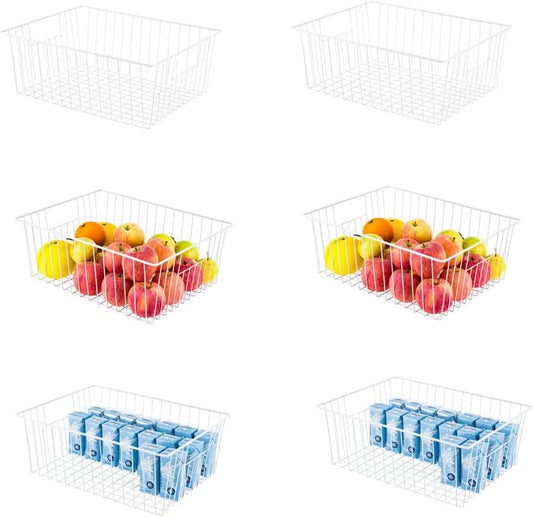 16inch Upright Freezer Organizer Baskets for 13-14,16-21 cu.ft Standup Freezer, Settle freezer