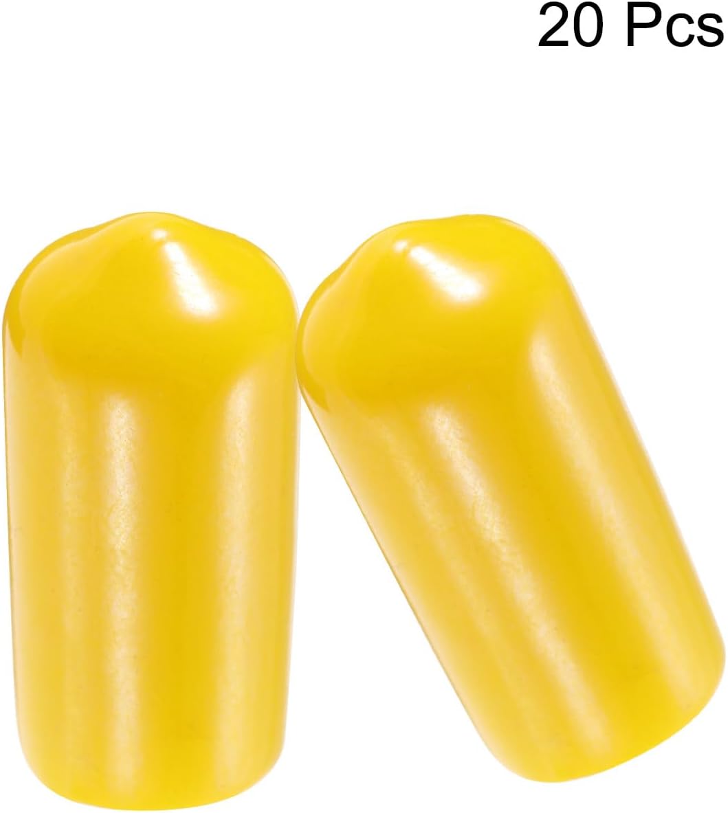 uxcell 20pcs Rubber End Caps 9.5mm(3/8") ID Vinyl PVC Round Tube Bolt Cap Cover Screw Thread