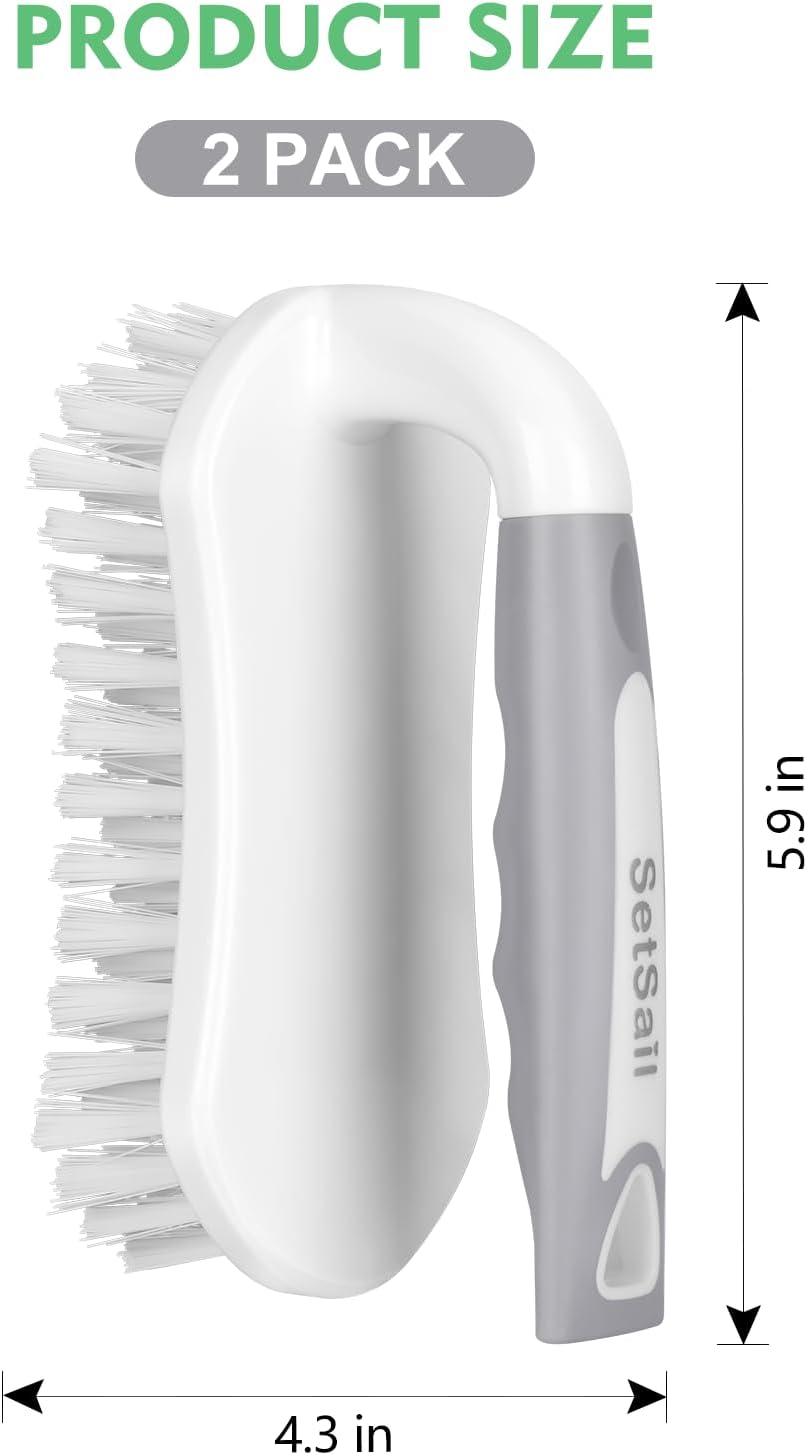 SetSail Scrub Brush, Heavy-Duty Scrub Brushes for Cleaning with Stiff Bristles Cleaning Brush for