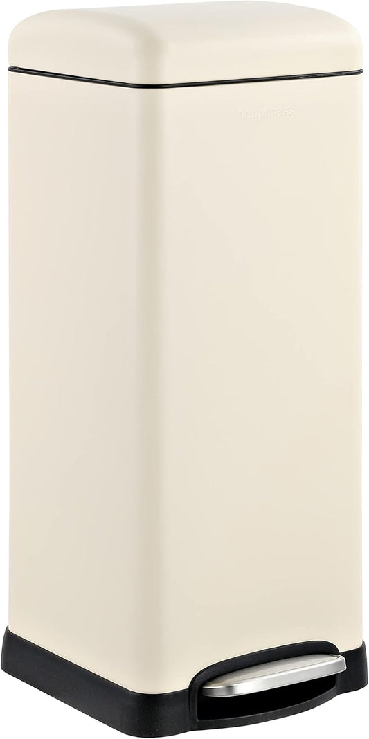 happimess HPM1007F Betty Retro 8-Gallon Step-Open Trash Can with Soft-Close Lid, Fingerprint