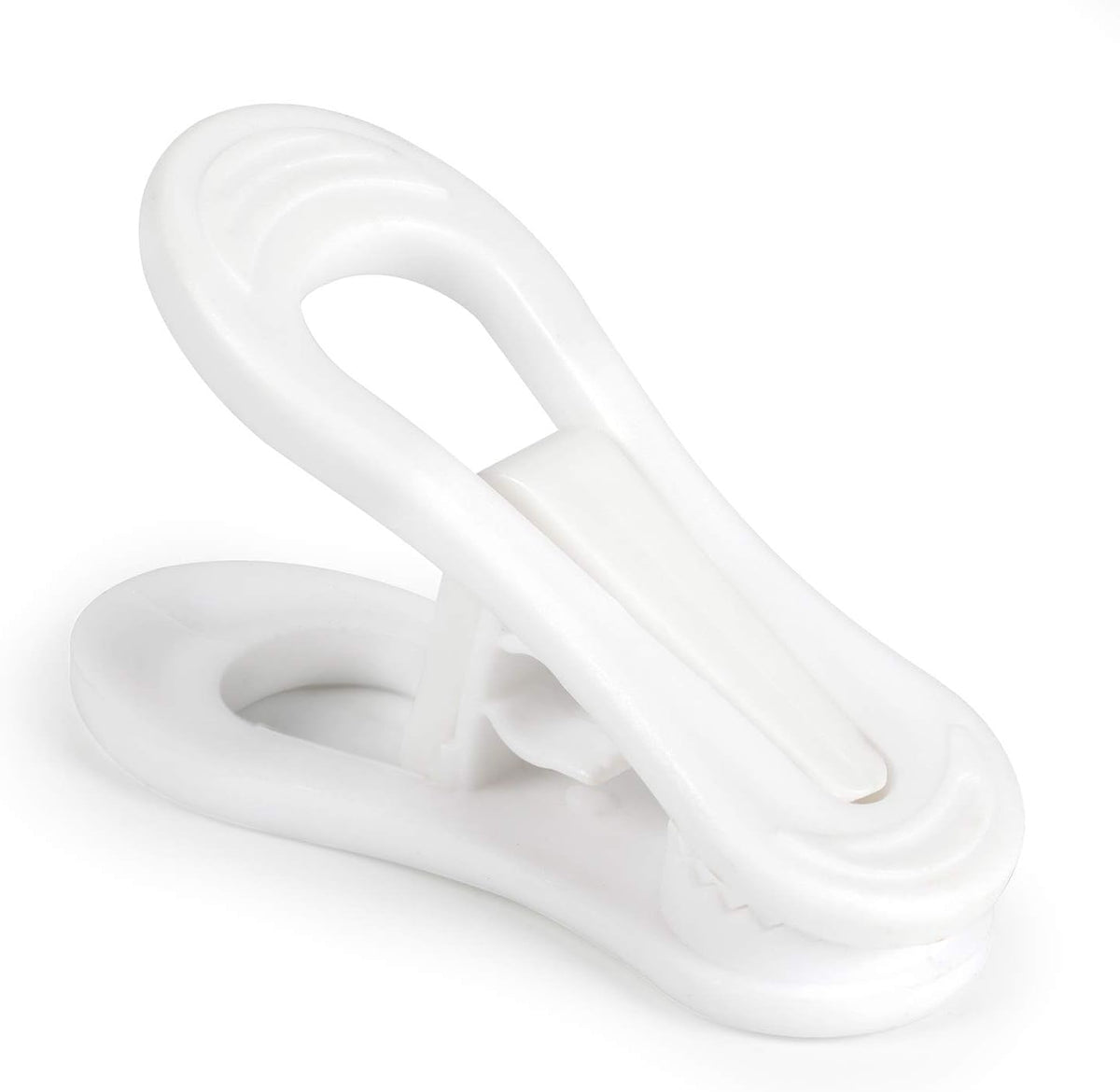 Tinfol White Plastic Hanger Clips, 24 Pack Hanger Clips- Strong Pinch Grip Finger Clips for Plastic