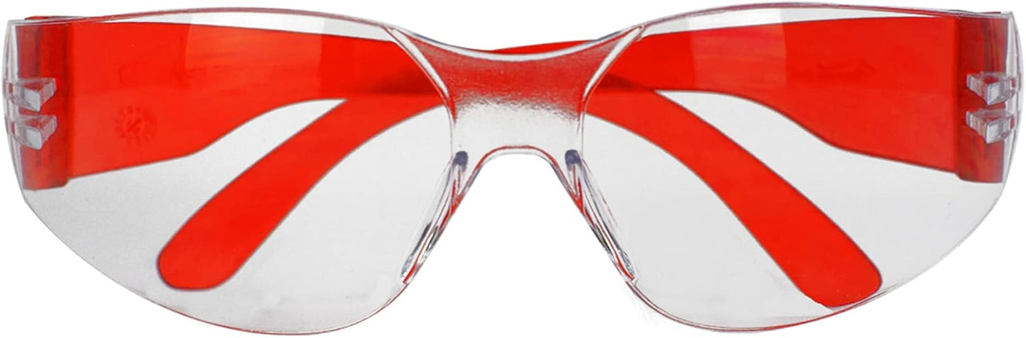 BISON LIFE Safety Glasses - Scratch Resistant Wrap Around Eyewear, Polycarbonate ANSI Z87.1 Impact