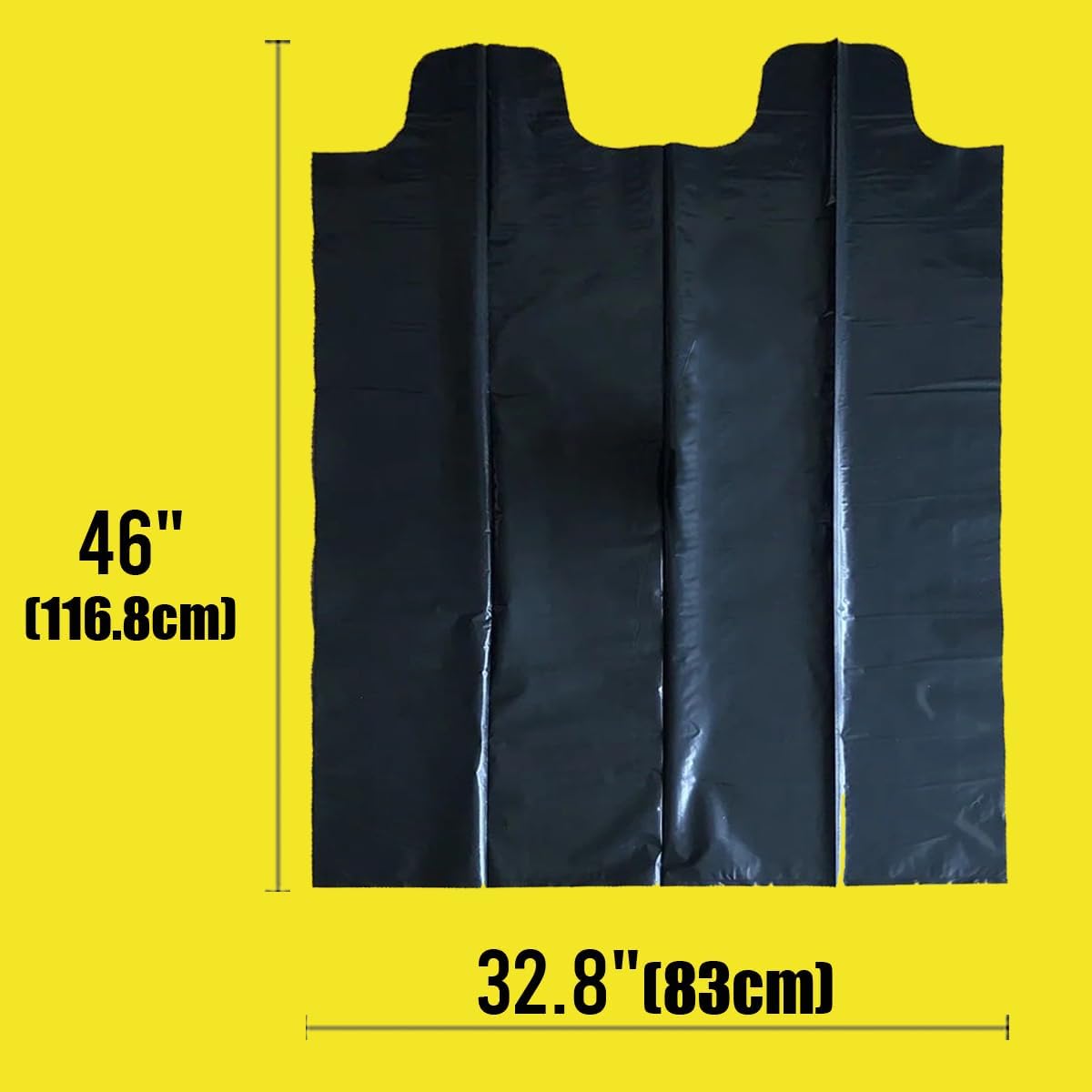 Contractor Heavy Duty Trash Bags 42 Gallon | 10 Count | 3 MIL | 32.8" X 46" | Large Black Flap Tie