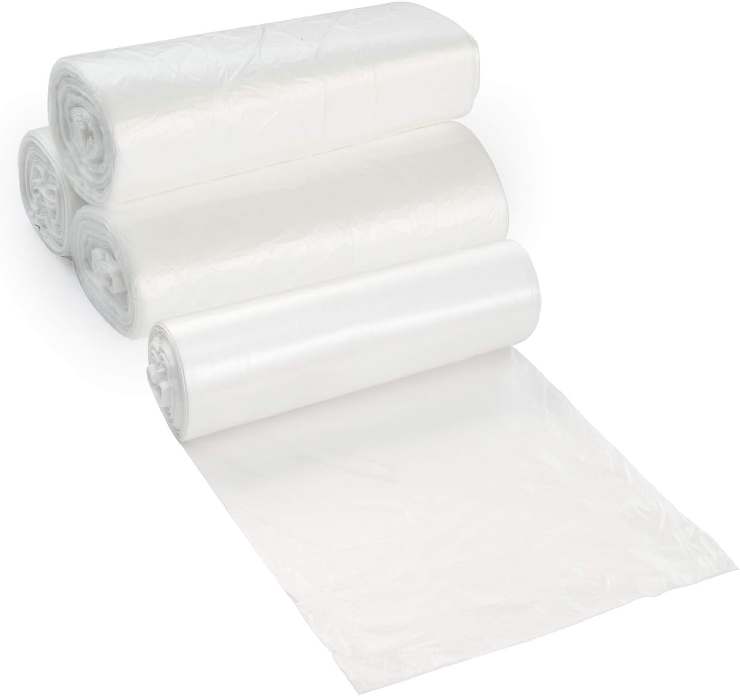20-30 Gallon Clear Garbage Can Liners, 500 Count - Medium - Large Trash Can Liners - High Density
