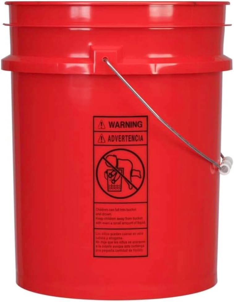 House Naturals 5 Gallon Premium HPDE Plastic Bucket - Made in USA Food Grade Container, BPA Free