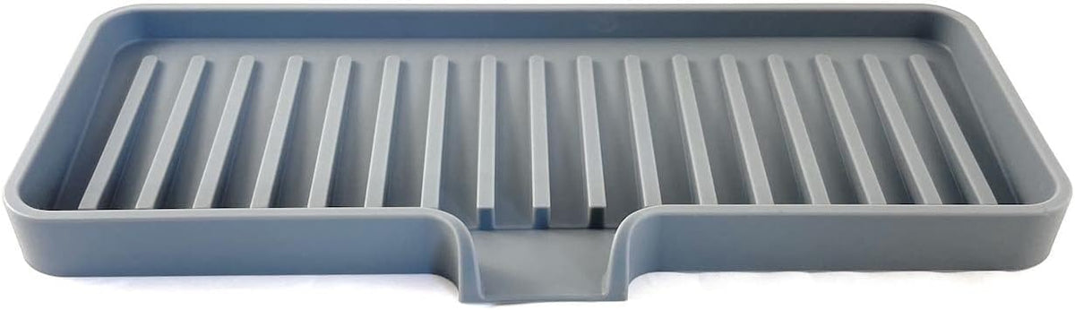 Happitasa Silicone Soap Dish Tray and Sponge Holder with Drain Chute | Bathroom and Kitchen Sink