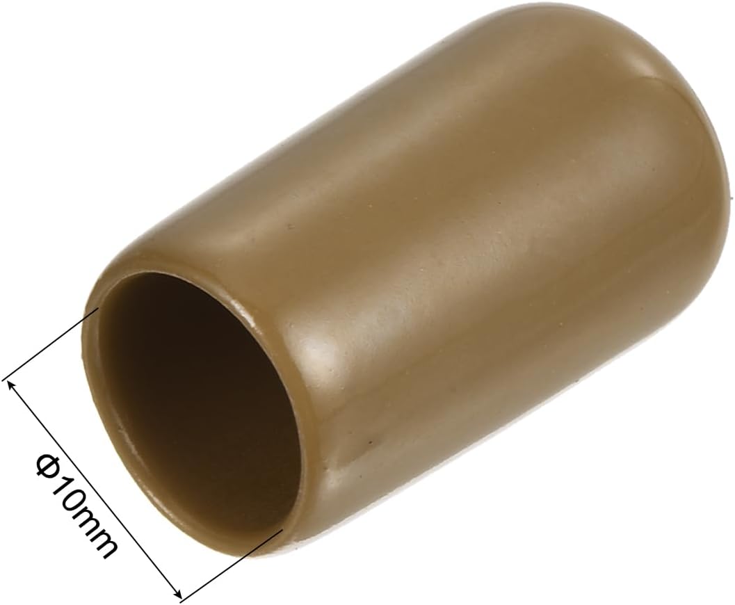 uxcell 20pcs Rubber End Caps 10mm(3/8") ID Vinyl PVC Round Tube Bolt Cap Cover Screw Thread