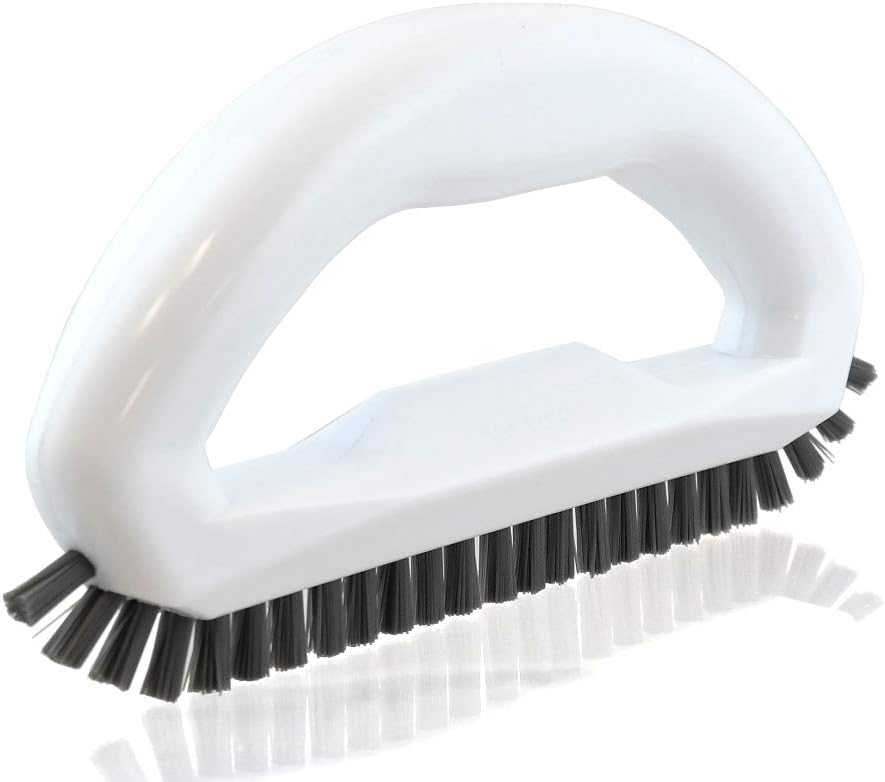 Grout Brush with Stiff Nylon Bristles, Heavy Duty Hand Grout Scrub Brush for Cleaning Baseboards