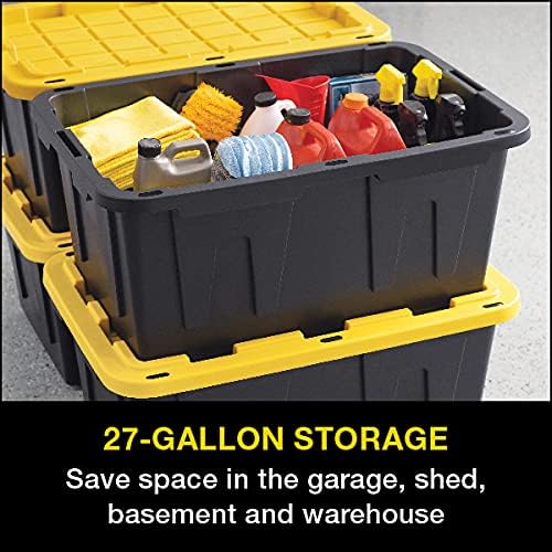 CX Black & Yellow®, Shelving Unit and Heavy Duty Storage Containers, Extremely Durable® (Shelf + 27