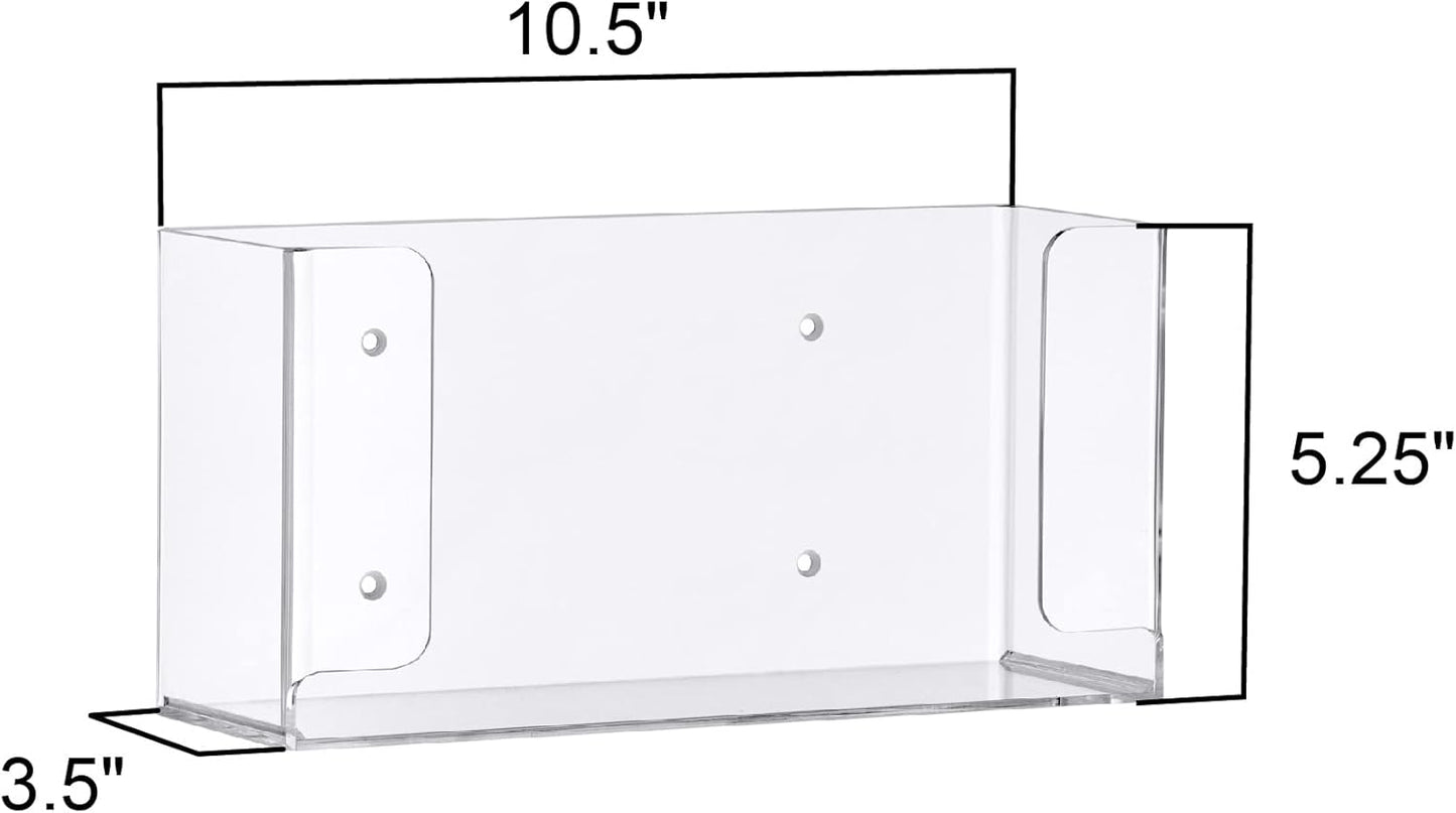 Amazing Abby Acrylic Glove Box Holder, Wall-Mounted Glove Dispenser, Floating Glove Box Organizer